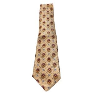 Robert Talbott Studio Floral Geometric Hand Sewn 100% Silk Necktie Tie‎ USA